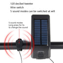 TG-ZX019 Solar Bicycle Headlight Flashlight Night Riding Strong Light USB Charging Rainproof Light(Blue )