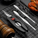 Crab Tool 304 Stainless Steel Crab Fork Crab Scissors Crab Needle,Style: 2 Fork 1 Knife 1 Box