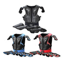 GHOST RACING Motorcycle Protective Gear Children Safety Riding Sport Vest + Knee Pads + Elbow Pads Protective Suit(Blue)