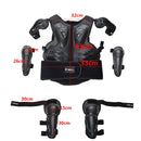 GHOST RACING Motorcycle Protective Gear Children Safety Riding Sport Vest + Knee Pads + Elbow Pads Protective Suit(Blue)