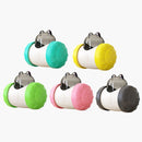 Tumbler Puzzle Slow Food Leakage Food Ball Without Electric Pet Dog Toys(Pink)