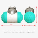 Tumbler Puzzle Slow Food Leakage Food Ball Without Electric Pet Dog Toys(Blue)