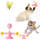 Spring Man Funny Cat Toy Cat Sucker Toy Funny Cat Feather Funny Cat Ball(Pink)