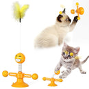 Spring Man Funny Cat Toy Cat Sucker Toy Funny Cat Feather Funny Cat Ball( Brown)