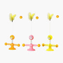 Spring Man Funny Cat Toy Cat Sucker Toy Funny Cat Feather Funny Cat Ball(Yellow)