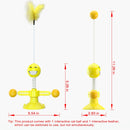 Spring Man Funny Cat Toy Cat Sucker Toy Funny Cat Feather Funny Cat Ball(Yellow)