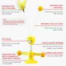 Spring Man Funny Cat Toy Cat Sucker Toy Funny Cat Feather Funny Cat Ball(Pink)