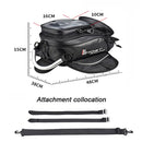 GHOST RACING GR-YXB08 Motorcycle Bag Touch Navigation Fuel Tank Package Dust Waist Bag(With Magnet (Black))