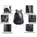 GHOST RACING GR-BB02 Men Motorcycle Riding Backpack Helmet Hard Shell Backpack Locomotive Travel Computer Bag(Black)