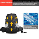 GHOST RACING GR-BB02 Men Motorcycle Riding Backpack Helmet Hard Shell Backpack Locomotive Travel Computer Bag(Black)