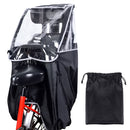 Bicycle Rear Seat Rain Cover PVC Children Rain Poncho Portable Rain Cover(Black)