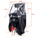 Bicycle Rear Seat Rain Cover PVC Children Rain Poncho Portable Rain Cover(Black)