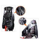 Bicycle Rear Seat Rain Cover PVC Children Rain Poncho Portable Rain Cover(Black)