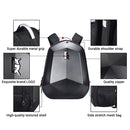 GHOST RACING GR-BB04 Motorcycle Riding Backpack Locomotive Hard Shell Bag Anti-Rain Helmet Computer Bag(Black)