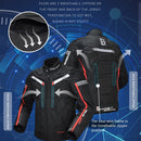 GHOST RACING GR-Y07 Motorcycle Cycling Jacket Four Seasons Locomotive Racing Anti-Fall Cloth, Size: M(Black)
