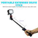 RCSTQ Action Camera Extension Pole Tripod Selfie Stick for GoPro HERO10 Black / HERO9 Black / HERO8 Black / HERO7 /6 /5 /5 Session /4 Session /4 /3+ /3 /2 /1, Xiaoyi and Other Action Cameras(Black)