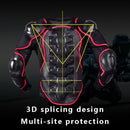 GHOST RACING F060 Motorcycle Armor Suit Riding Protective Gear Chest Protector Elbow Pad Fall Protection Suit, Size: XXL(Red)