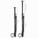 CYCLINGBOX BG-1048 Bicycle Aluminum Alloy With Table Front Fork Inflator Handle Lengthening Hose Shock Absolute Air Cylinder(Titanium Color)