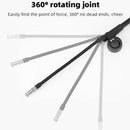 CYCLINGBOX BG-1048 Bicycle Aluminum Alloy With Table Front Fork Inflator Handle Lengthening Hose Shock Absolute Air Cylinder(Black)
