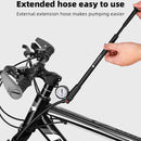 CYCLINGBOX BG-1048 Bicycle Aluminum Alloy With Table Front Fork Inflator Handle Lengthening Hose Shock Absolute Air Cylinder(Black)