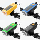 CYCLINGBOX Bicycle Solar Speaker Front Lamp Night Riding Glare Flashlight Equipment(Blue)