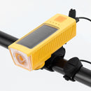CYCLINGBOX Bicycle Solar Speaker Front Lamp Night Riding Glare Flashlight Equipment(Yellow)