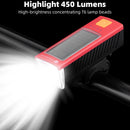CYCLINGBOX Bicycle Solar Speaker Front Lamp Night Riding Glare Flashlight Equipment(Black)