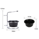 Men Facial Cleansing Shaving Brush Alloy Dish Rack Set(Shelf + Bowl)