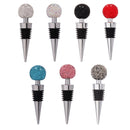 Crystal Ball Red Wine Stopper Diamond Zinc Alloy Metal Sealed Wine Cork(White)