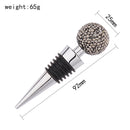 Crystal Ball Red Wine Stopper Diamond Zinc Alloy Metal Sealed Wine Cork(Big Red)