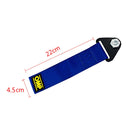 High Strength Nylon Tow Ropes Racing Car Universal Tow Eye Strap Tow Strap(Blue)