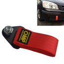 High Strength Nylon Tow Ropes Racing Car Universal Tow Eye Strap Tow Strap(Red)