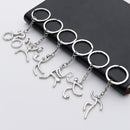 3 PCS Creative Metal Sport Shape Keychain Bag Pendant Small Gift, Style:Weight Lifting(Bright Nickel)