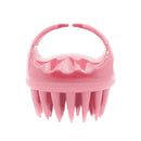 Round Hair Washing Brush Silicone Wet & Dry Multipurpose Massage Brush(Pink)