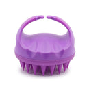 Round Hair Washing Brush Silicone Wet & Dry Multipurpose Massage Brush(Purple)