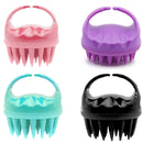 Round Hair Washing Brush Silicone Wet & Dry Multipurpose Massage Brush(Purple)