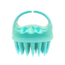 Round Hair Washing Brush Silicone Wet & Dry Multipurpose Massage Brush(Green)