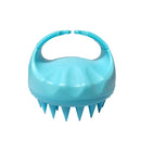 Round Hair Washing Brush Silicone Wet & Dry Multipurpose Massage Brush(Blue)