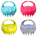 Round Hair Washing Brush Silicone Wet & Dry Multipurpose Massage Brush(Blue)