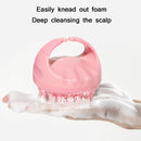 Round Hair Washing Brush Silicone Wet & Dry Multipurpose Massage Brush(Yellow)