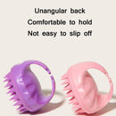 Round Hair Washing Brush Silicone Wet & Dry Multipurpose Massage Brush(Purple)