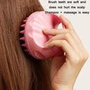 Round Hair Washing Brush Silicone Wet & Dry Multipurpose Massage Brush(Yellow)