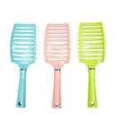 2 PCS Large Curved Back Curly Hair Fluffy Styling Comb Home Ribs Arc Comb(Green)