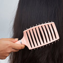 2 PCS Large Curved Back Curly Hair Fluffy Styling Comb Home Ribs Arc Comb(Pink)