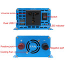 LVYUAN 2000W Car Home Pure Sine Wave Solar Inverter, Specification: 12V To 220V EU Plug