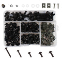 177 PCS/ Box Motorcycle Modification Accessories Windshield Cover Set Screw(Black)