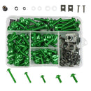 177 PCS/ Box Motorcycle Modification Accessories Windshield Cover Set Screw(Green)