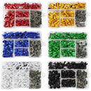 177 PCS/ Box Motorcycle Modification Accessories Windshield Cover Set Screw(Red)