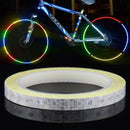 5 Rolls Bicycle Mountain Bike Motorcycle Sticker Car Contour Reflective Sticker Night Riding Reflective Sticker, Size: 2 x 800cm(White)