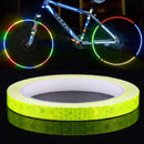 5 Rolls Bicycle Mountain Bike Motorcycle Sticker Car Contour Reflective Sticker Night Riding Reflective Sticker, Size: 2 x 800cm(Yellow)